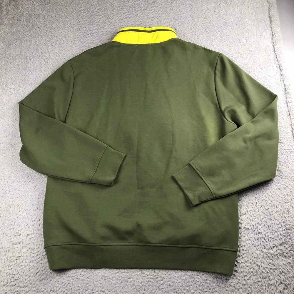 Polo Ralph Lauren Hooded 1/4 Zip Water-Repellent Hybrid Sweatshirt Mens XL Green